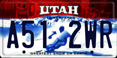 UT license plate A512WR