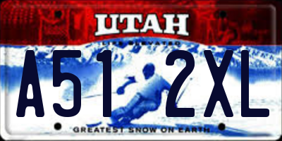 UT license plate A512XL