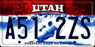 UT license plate A512ZS