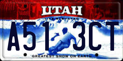 UT license plate A513CT