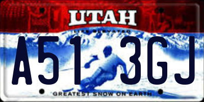 UT license plate A513GJ
