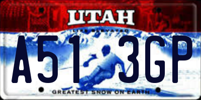 UT license plate A513GP
