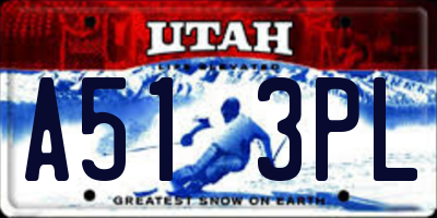 UT license plate A513PL