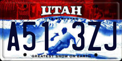 UT license plate A513ZJ