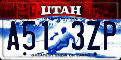 UT license plate A513ZP