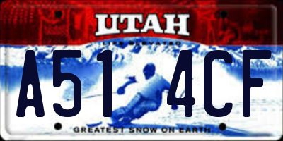 UT license plate A514CF