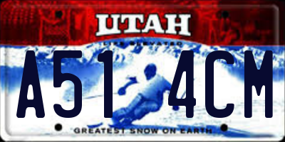 UT license plate A514CM