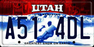 UT license plate A514DL