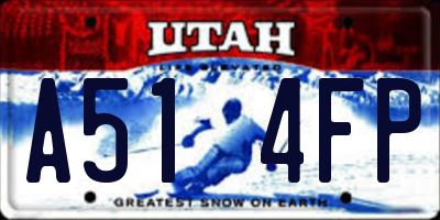 UT license plate A514FP