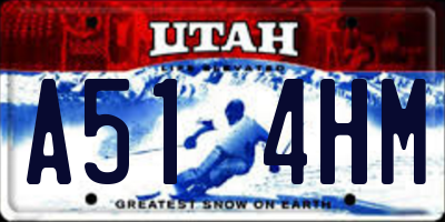 UT license plate A514HM