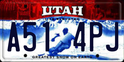 UT license plate A514PJ