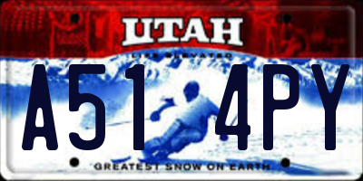 UT license plate A514PY