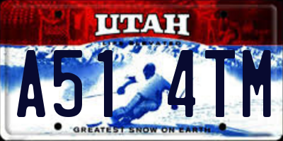UT license plate A514TM