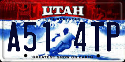 UT license plate A514TP