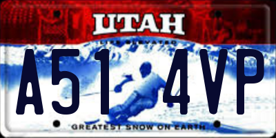 UT license plate A514VP