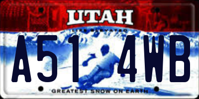 UT license plate A514WB