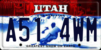 UT license plate A514WM