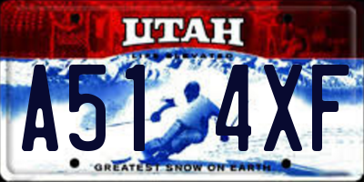 UT license plate A514XF