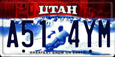 UT license plate A514YM
