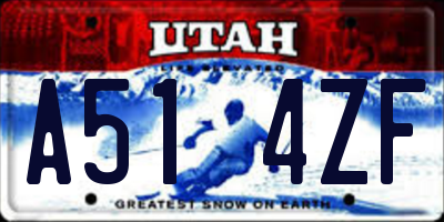 UT license plate A514ZF