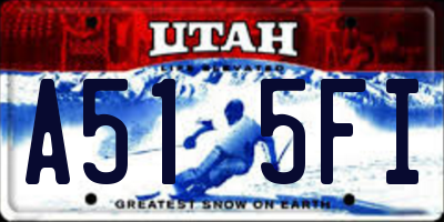 UT license plate A515FI