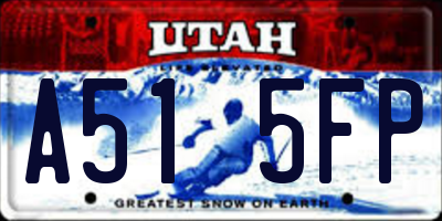 UT license plate A515FP