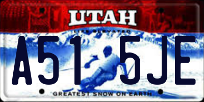 UT license plate A515JE