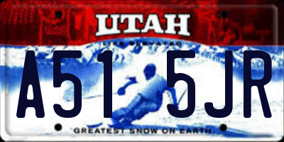 UT license plate A515JR