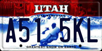UT license plate A515KL