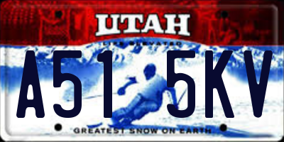 UT license plate A515KV