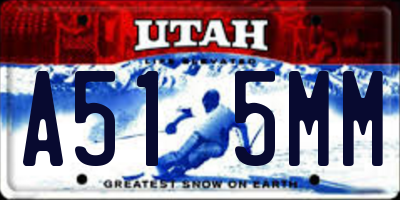UT license plate A515MM