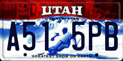 UT license plate A515PB