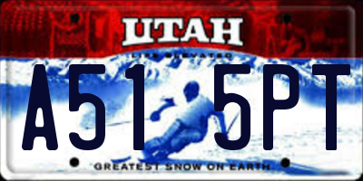 UT license plate A515PT