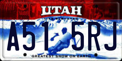 UT license plate A515RJ