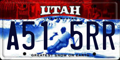 UT license plate A515RR