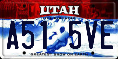 UT license plate A515VE