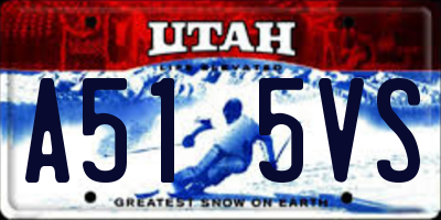 UT license plate A515VS