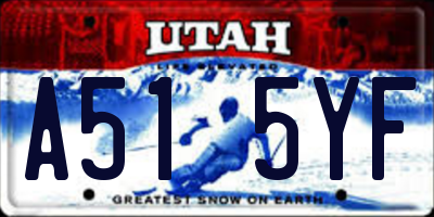UT license plate A515YF