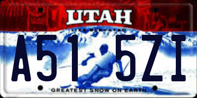 UT license plate A515ZI
