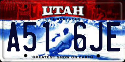 UT license plate A516JE