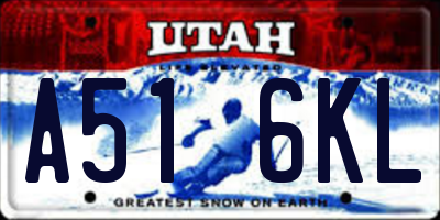 UT license plate A516KL
