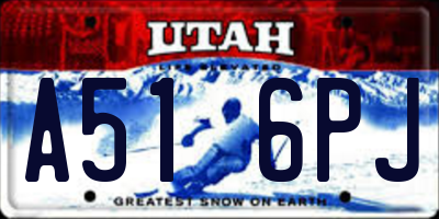 UT license plate A516PJ