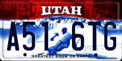 UT license plate A516TG
