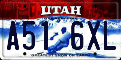 UT license plate A516XL