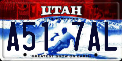 UT license plate A517AL