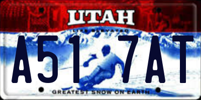 UT license plate A517AT