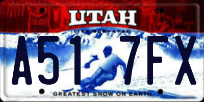 UT license plate A517FX