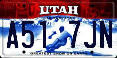 UT license plate A517JN