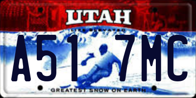 UT license plate A517MC