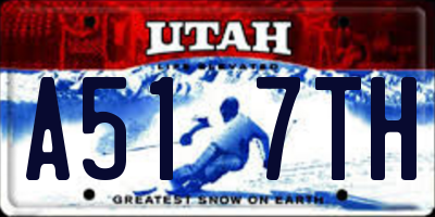 UT license plate A517TH